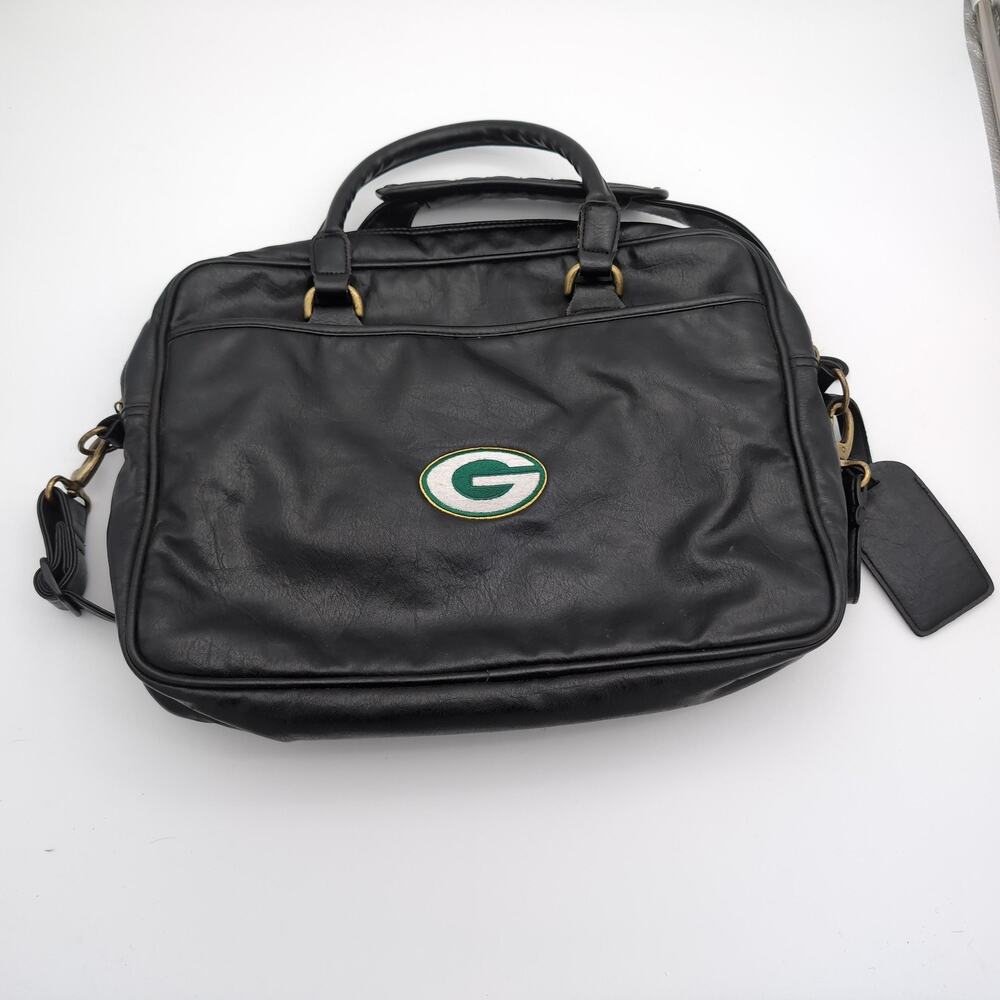 Green Bay Packers Bag Briefcase Strap Laptop Bag Black NFL Football Shoulder